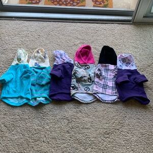 Set of 6 size XS-S dog clothing!